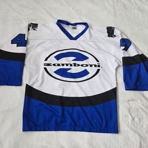 Blue and White Men's Hockey Jersey
